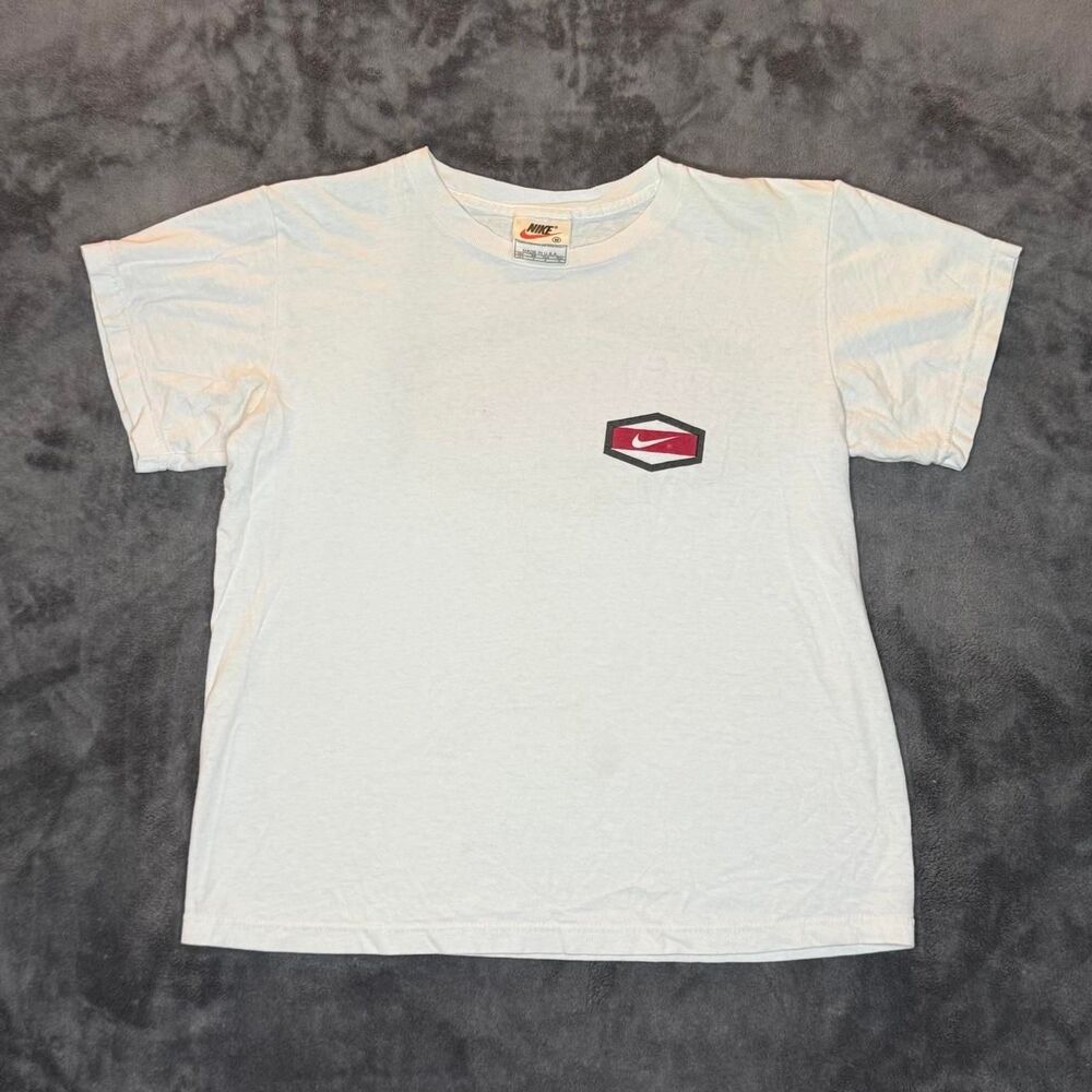 Nike Men's White and Grey T-shirt